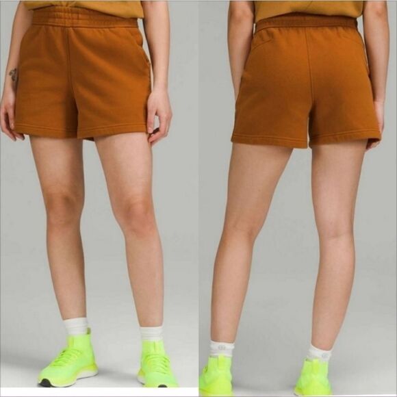 Lululemon Loungeful High Rise Shorts 4” Sweatshorts Butternut Brown Size 2 - Picture 1 of 7